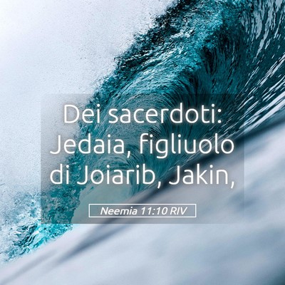Picture 05 - Neemia 11:10 RIV - Dei sacerdoti: Jedaia, figliuolo di Joiarib, - Bible Verse Picture