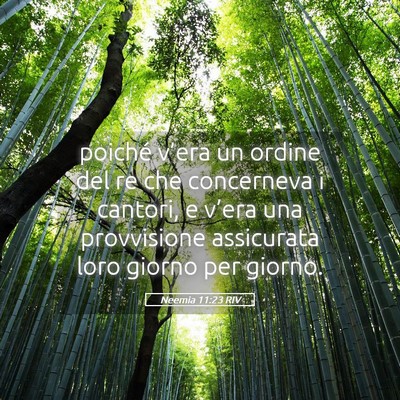 Picture 05 - Neemia 11:23 RIV - poiché v’era un ordine del re che concerneva i - Bible Verse Picture