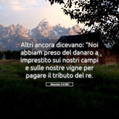 Picture 05 - Neemia 5:4 RIV - Altri ancora dicevano: “Noi abbiam preso del - Bible Verse Picture