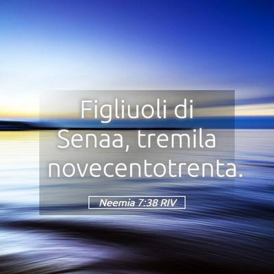 Picture 05 - Neemia 7:38 RIV - Figliuoli di Senaa, tremila - Bible Verse Picture