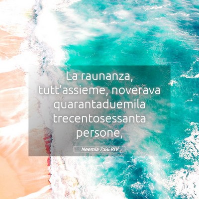 Picture 05 - Neemia 7:66 RIV - La raunanza, tutt’assieme, noverava - Bible Verse Picture