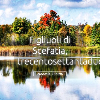 Picture 05 - Neemia 7:9 RIV - Figliuoli di Scefatia, - Bible Verse Picture