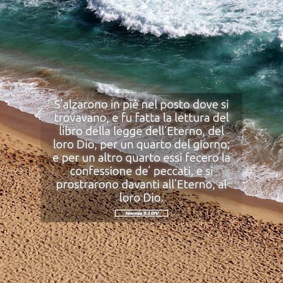 Picture 05 - Neemia 9:3 RIV - S’alzarono in piè nel posto dove si trovavano, - Bible Verse Picture