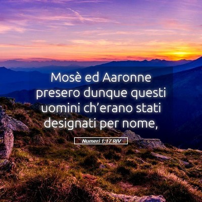Picture 05 - Numeri 1:17 RIV - Mosè ed Aaronne presero dunque questi uomini - Bible Verse Picture