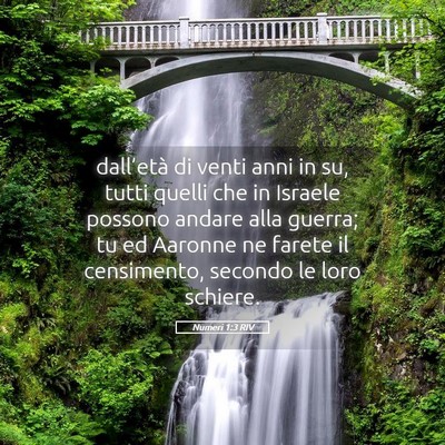 Picture 05 - Numeri 1:3 RIV - dall’età di venti anni in su, tutti quelli che - Bible Verse Picture