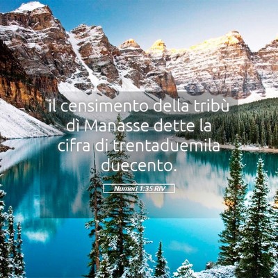 Picture 05 - Numeri 1:35 RIV - il censimento della tribù dì Manasse dette la - Bible Verse Picture