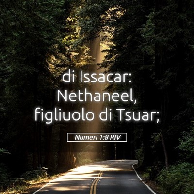 Picture 05 - Numeri 1:8 RIV - di Issacar: Nethaneel, figliuolo di - Bible Verse Picture