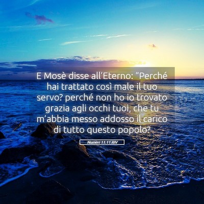 Picture 05 - Numeri 11:11 RIV - E Mosè disse all’Eterno: “Perché hai - Bible Verse Picture