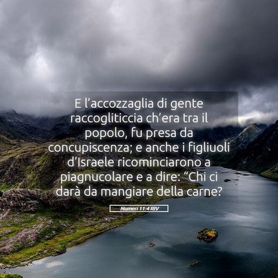 Picture 05 - Numeri 11:4 RIV - E l’accozzaglia di gente raccogliticcia - Bible Verse Picture