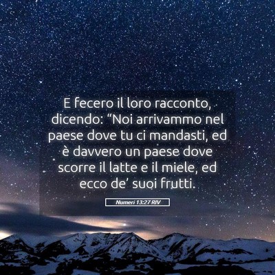 Picture 05 - Numeri 13:27 RIV - E fecero il loro racconto, dicendo: “Noi - Bible Verse Picture