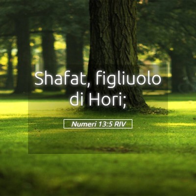 Picture 05 - Numeri 13:5 RIV - Shafat, figliuolo di - Bible Verse Picture