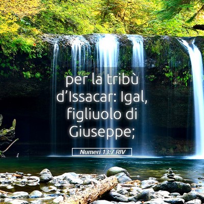 Picture 05 - Numeri 13:7 RIV - per la tribù d’Issacar: Igal, figliuolo di - Bible Verse Picture