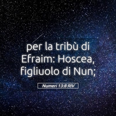 Picture 05 - Numeri 13:8 RIV - per la tribù di Efraim: Hoscea, figliuolo di - Bible Verse Picture