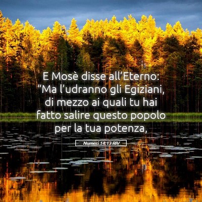 Picture 05 - Numeri 14:13 RIV - E Mosè disse all’Eterno: “Ma l’udranno gli - Bible Verse Picture