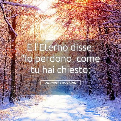 Picture 05 - Numeri 14:20 RIV - E l’Eterno disse: “Io perdono, come tu hai - Bible Verse Picture