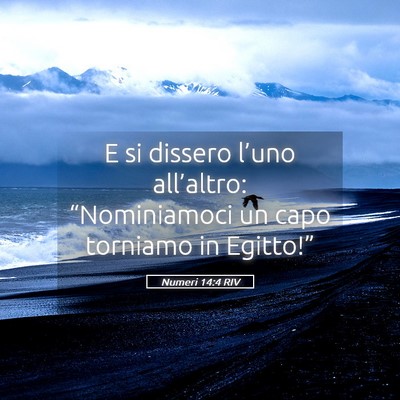 Picture 05 - Numeri 14:4 RIV - E si dissero l’uno all’altro: “Nominiamoci - Bible Verse Picture
