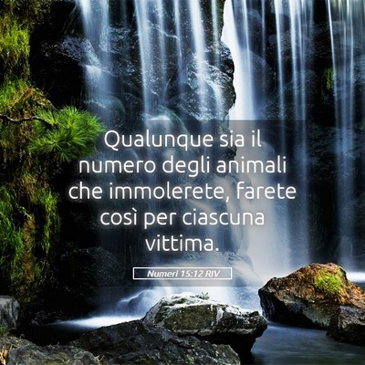 Picture 05 - Numeri 15:12 RIV - Qualunque sia il numero degli animali che - Bible Verse Picture