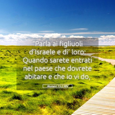Picture 05 - Numeri 15:2 RIV - “Parla ai figliuoli d’Israele e di’ loro: - Bible Verse Picture