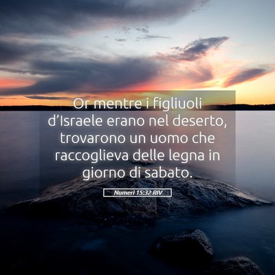 Picture 05 - Numeri 15:32 RIV - Or mentre i figliuoli d’Israele erano nel - Bible Verse Picture