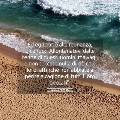 Picture 05 - Numeri 16:26 RIV - Ed egli parlò alla raunanza, dicendo: - Bible Verse Picture