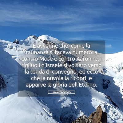 Picture 05 - Numeri 16:42 RIV - E avvenne che, come la raunanza si faceva - Bible Verse Picture