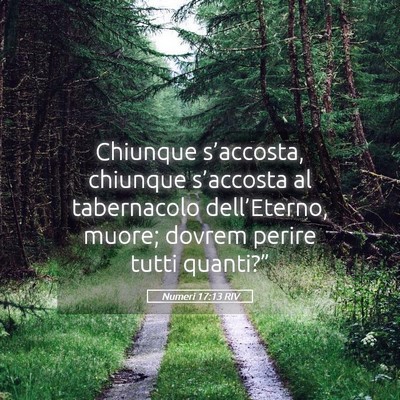 Picture 05 - Numeri 17:13 RIV - Chiunque s’accosta, chiunque s’accosta al - Bible Verse Picture
