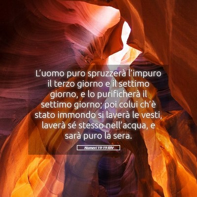 Picture 05 - Numeri 19:19 RIV - L’uomo puro spruzzerà l’impuro il terzo - Bible Verse Picture
