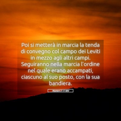 Picture 05 - Numeri 2:17 RIV - Poi si metterà in marcia la tenda di convegno - Bible Verse Picture