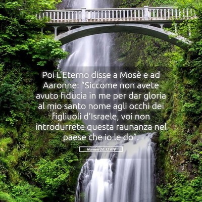 Picture 05 - Numeri 20:12 RIV - Poi L’Eterno disse a Mosè e ad Aaronne: - Bible Verse Picture