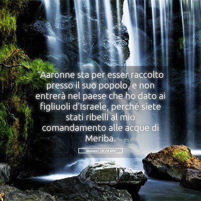 Picture 05 - Numeri 20:24 RIV - “Aaronne sta per esser raccolto presso il suo - Bible Verse Picture