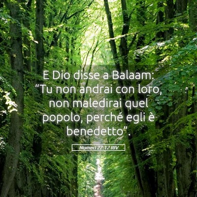 Picture 05 - Numeri 22:12 RIV - E Dio disse a Balaam: “Tu non andrai con loro, - Bible Verse Picture