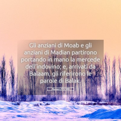 Picture 05 - Numeri 22:7 RIV - Gli anziani di Moab e gli anziani di Madian - Bible Verse Picture