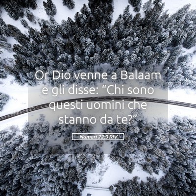 Picture 05 - Numeri 22:9 RIV - Or Dio venne a Balaam e gli disse: “Chi sono - Bible Verse Picture