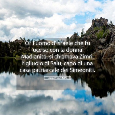 Picture 05 - Numeri 25:14 RIV - Or l’uomo d’Israele che fu ucciso con la - Bible Verse Picture