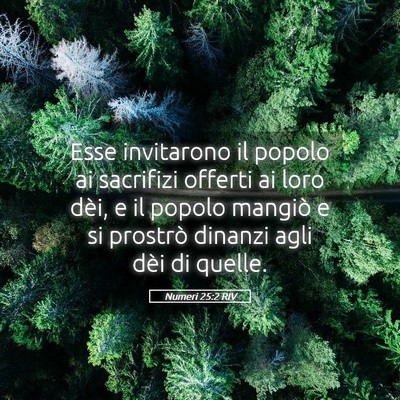 Picture 05 - Numeri 25:2 RIV - Esse invitarono il popolo ai sacrifizi offerti ai - Bible Verse Picture
