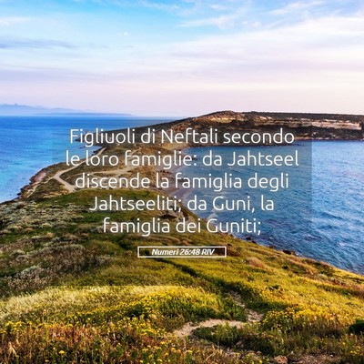 Picture 05 - Numeri 26:48 RIV - Figliuoli di Neftali secondo le loro famiglie: da - Bible Verse Picture