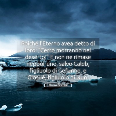 Picture 05 - Numeri 26:65 RIV - Poiché l’Eterno avea detto di loro: “Certo - Bible Verse Picture