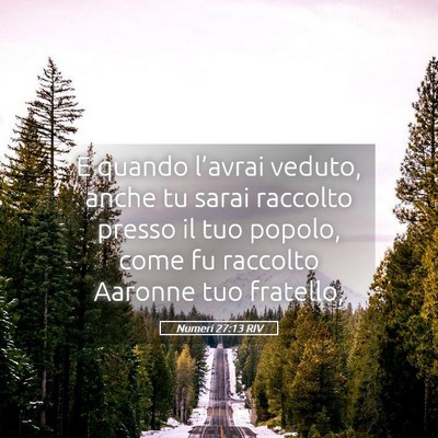 Picture 05 - Numeri 27:13 RIV - E quando l’avrai veduto, anche tu sarai - Bible Verse Picture