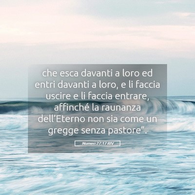 Picture 05 - Numeri 27:17 RIV - che esca davanti a loro ed entri davanti a loro, - Bible Verse Picture