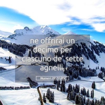 Picture 05 - Numeri 28:21 RIV - ne offrirai un decimo per ciascuno de’ sette - Bible Verse Picture