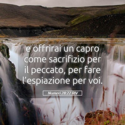 Picture 05 - Numeri 28:22 RIV - e offrirai un capro come sacrifizio per il - Bible Verse Picture