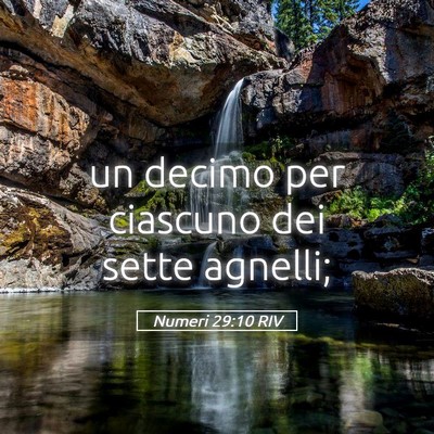 Picture 05 - Numeri 29:10 RIV - un decimo per ciascuno dei sette - Bible Verse Picture