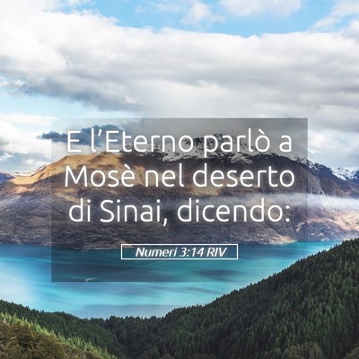 Picture 05 - Numeri 3:14 RIV - E l’Eterno parlò a Mosè nel deserto di Sinai, - Bible Verse Picture
