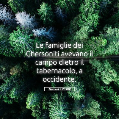 Picture 05 - Numeri 3:23 RIV - Le famiglie dei Ghersoniti avevano il campo - Bible Verse Picture