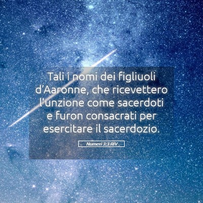 Picture 05 - Numeri 3:3 RIV - Tali i nomi dei figliuoli d’Aaronne, che - Bible Verse Picture