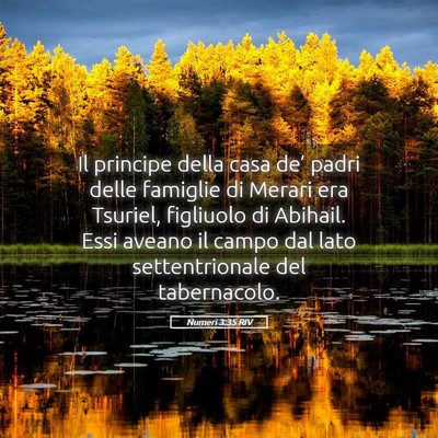 Picture 05 - Numeri 3:35 RIV - Il principe della casa de’ padri delle famiglie - Bible Verse Picture