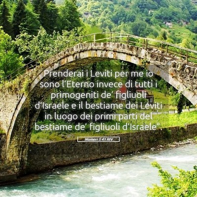 Picture 05 - Numeri 3:41 RIV - Prenderai i Leviti per me io sono l’Eterno - Bible Verse Picture