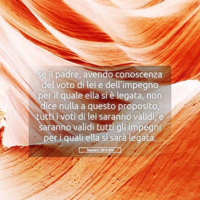 Picture 05 - Numeri 30:4 RIV - se il padre, avendo conoscenza del voto di lei e - Bible Verse Picture