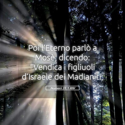 Picture 05 - Numeri 31:1 RIV - Poi l’Eterno parlò a Mosè, dicendo: - Bible Verse Picture