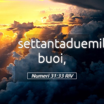 Picture 05 - Numeri 31:33 RIV - settantaduemila - Bible Verse Picture